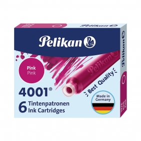 Naboje krótkie Pelikan 4001 TP/6, 6 szt. - różowe