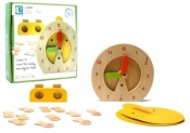 BS toys drewniany zegar do nauki