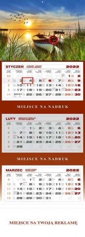 Kalendarz trójdzielny Łódka