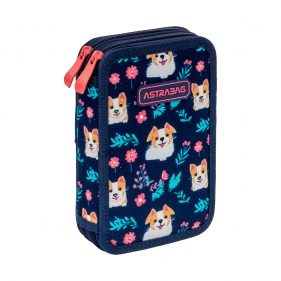 Astrabag, Piórnik podwójny z wyposażeniem - Dear Puppy, AC21