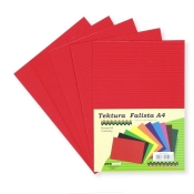 Tektura A4 falista wiśniowa 5szt
