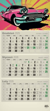 Kalendarz 2026 trójdzielny płaski EKO, 1 szt