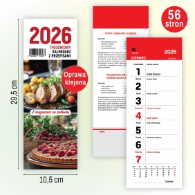 Poradnik z przepisami z magnesem na lodówkę 2026