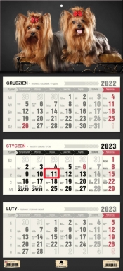 Kalendarz 2023 ścienny trójdzielny Yorki