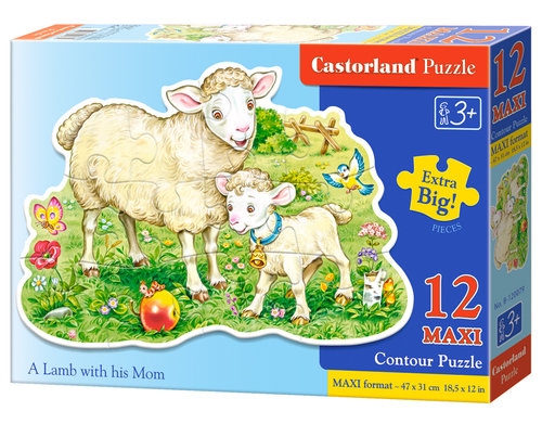 Puzzle maxi konturowe:	Cows on a Meadow 12 elementów (120079)