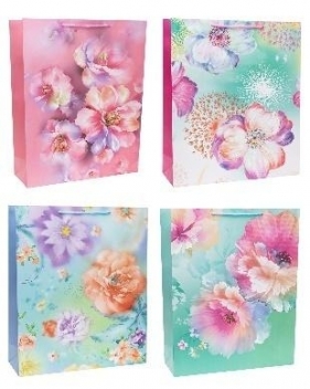 Torebka ozdobna 50x70x20cm szerokie dno mix