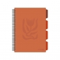Kołozeszyt Strigo Pads Project Book B5 kratka Floral - ceglany