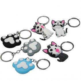 Mini breloczek - kocia łapka / kot, 1 szt.