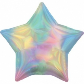 Balon foliowy Godan Gwiazda tęczowa opalizująca, jasne kolory 46 cm (3940702)