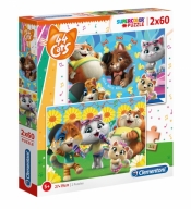 Puzzle SuperColor 2x60: 44 Koty (21607)