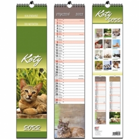 Kalendarz 2022 paskowy 13 planszowy Koty