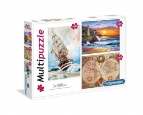 Multipuzzle Podróże 3x1000
