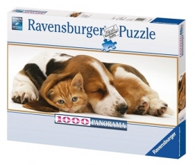Puzzle Kot i pies Panoramiczne 1000 (151080) - <br />