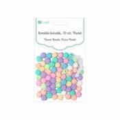 Koraliki kwiatki 70 sztuk pastel