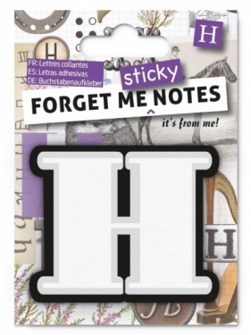 Forget me sticky notes - kart samoprzylepne litera H