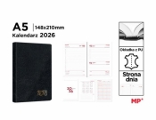 Kalendarz 2026 A5 dzienny czarny