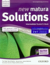 New Matura Solutions Intermediate Student's Book + broszura + online Zakres podstawowy i rozszerzony