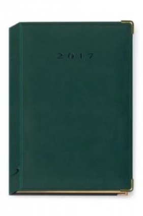 Terminarz 2017 A5 LUX złocony - zielony