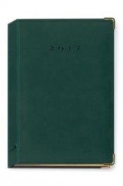 Terminarz 2017 A5 LUX złocony - zielony