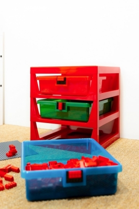 Lego, regał z szufladami - Czerwony (40950001)