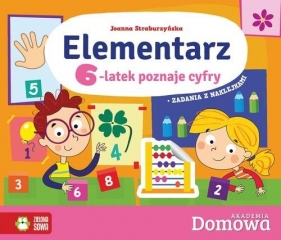 Domowa Akademia Elementarz 6-latek poznaje cyfry - Straburzyńska Joanna