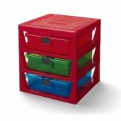 Lego, regał z szufladami - Czerwony (40950001)