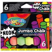 Kreda Jumbo Colorino Kids, 6 kolorów - neonowe (92081PTR)
