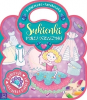 Książeczka-torebeczka Sukienki małej dziewczynki Kolorowanka z naklejkami