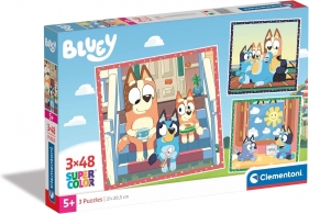 Puzzle: 3x48 Super Kolor - Bluey (25308)