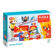 Puzzle, Bohaterowie strażacy - Urocze psiaki, 30 el.