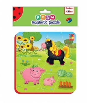 Miękkie magnetyczne puzzle - Koń i Świnki (RK5010-06)
