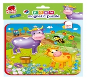 Puzzle piankowe magnetyczne - Zwierzęta na farmie