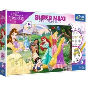 Trefl Primo, 24 SUPER MAXI – Disney Princess