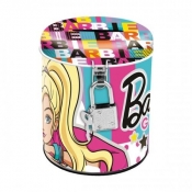 Skarbonka metalowa okrągła Barbie