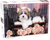 Puzzle 500: Yorkshire Terrier with Roses