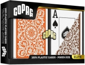 Karty COPAG Elite Orange Brown Double Poker Jumbo (04082)