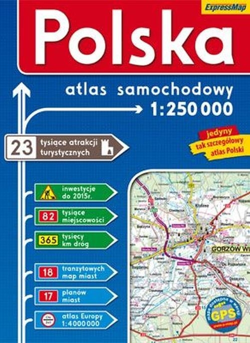 Polska - 1:250 000 atlas samochodowy