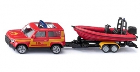 Siku Super - Land Rover Defender z łodzią