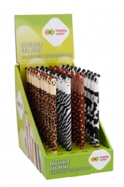 Długopis wymazywalny niebieski Uszaki - Furry Safari, 36 szt