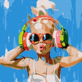 Malowania po numerach - Jej letnie rytmy 50x50cm