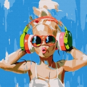 Malowania po numerach - Jej letnie rytmy 50x50cm