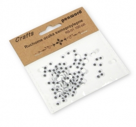 Ruchome oczka samoprzylepne 5mm 100szt