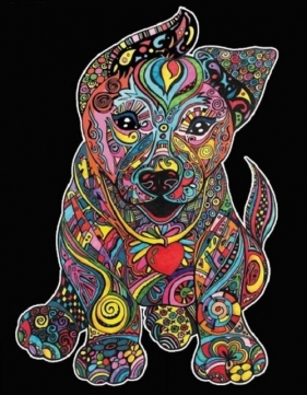 Kolorowanka Welwetowa Colorvelvet 47x35 cm Szczeniak