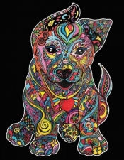 Kolorowanka Welwetowa Colorvelvet 47x35 cm Szczeniak
