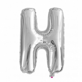 Balon Litera "H" 40cm srebrny