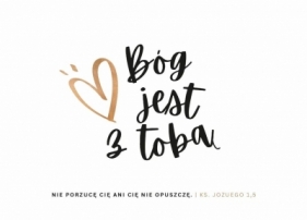 Karnet - Bóg jest z Tobą - serce