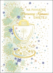 Karnet B6 Komunia Miętowy kielich