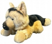 Pies owczarek niemiecki leżący 30cm