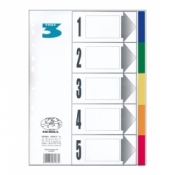 Przekładka kartonowa laminowana A5 5 kolorów (PLA5-5KOLORÓW)