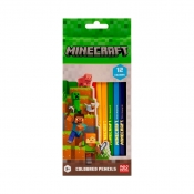 Kredki ołówkowe trójkątne Jumbo Minecraft, 12 kolorów